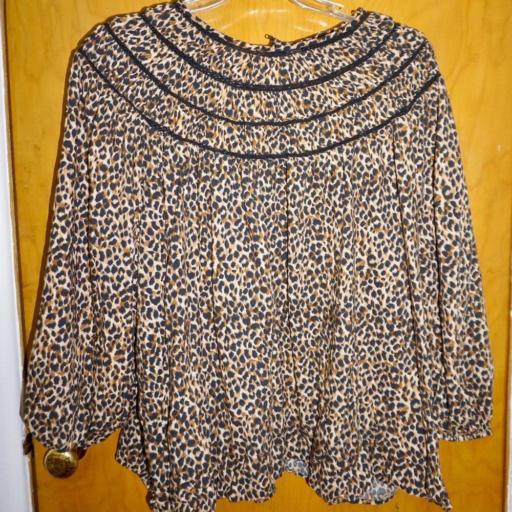 Leopard Print Blouse Size 4x Plus
